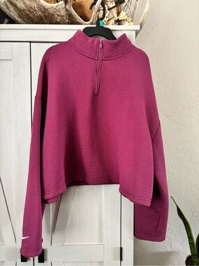 Nike Tech Fleece 1/4 Zip Crop Sweater CT0882-528 Size L